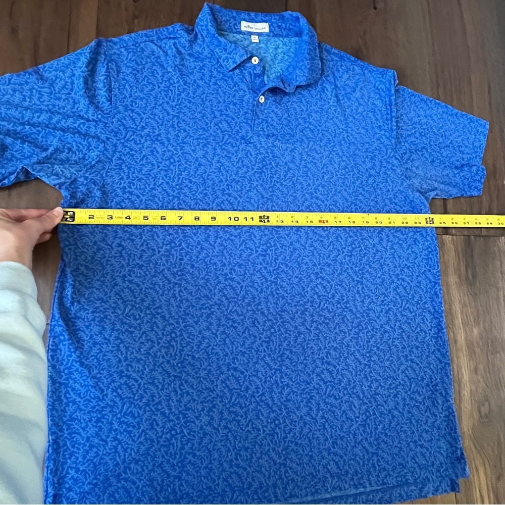 Peter Millar Performance Jersey Polo Men's Extra Large Blue golf shirt tennis - Picture 4 of 8
